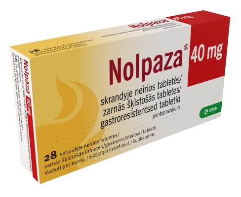 NOLPAZA GASTRORESIST TBL 40MG N28