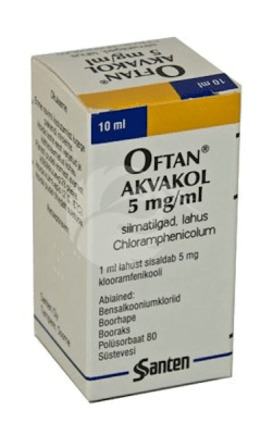 OFTAN AKVAKOL SILMATILGAD LAHUS 5MG 1ML 10ML N1