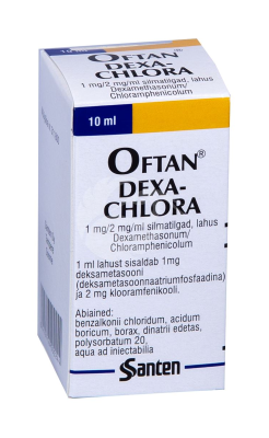 OFTAN DEXA-CHLORA SILMATILGAD LAHUS 1MG+2MG 1ML 10ML N1