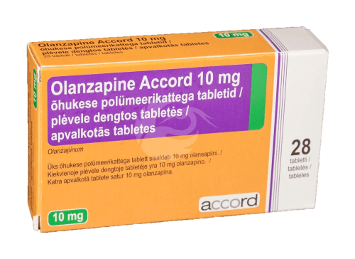 OLANZAPINE ACCORD 10 MG ÕHUKE POLÜMEERKATTEGA TBL 10MG N28