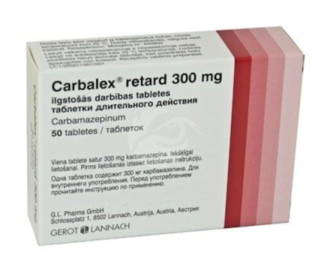 CARBALEX RETARD 300 MG TOIMEAINET PROLONGEERITULT VABASTAV TBL 300MG N50