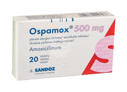 OSPAMOX ÕHUKE POLÜMEERKATTEGA TBL 500MG N20
