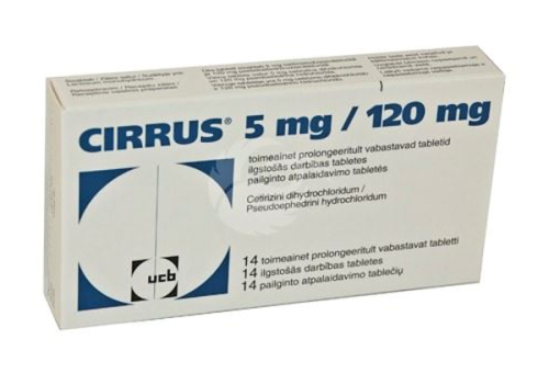 CIRRUS TOIMEAINET PROLONGEERITULT VABASTAV TBL 120MG+5MG N14