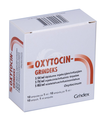 OXYTOCIN-GRINDEKS SÜSTE-/INFUSIOONILAHUS 5RÜ 1ML 1ML N10
