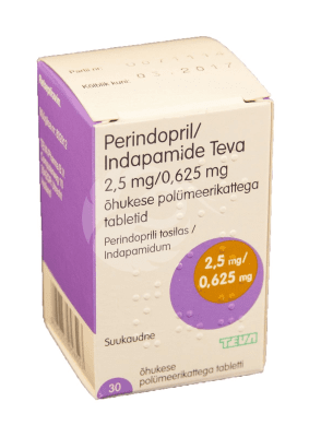 PERINDOPRIL/INDAPAMIDE TEVA ÕHUKE POLÜMEERKATTEGA TBL 2.5MG+0.625MG N30