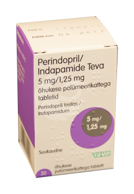 PERINDOPRIL/INDAPAMIDE TEVA ÕHUKE POLÜMEERKATTEGA TBL 5MG+1.25MG N30