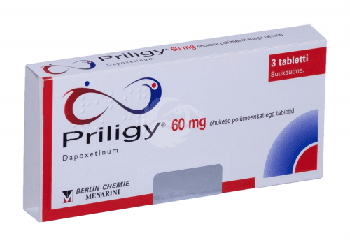 PRILIGY ÕHUKE POLÜMEERKATTEGA TBL 60MG N3