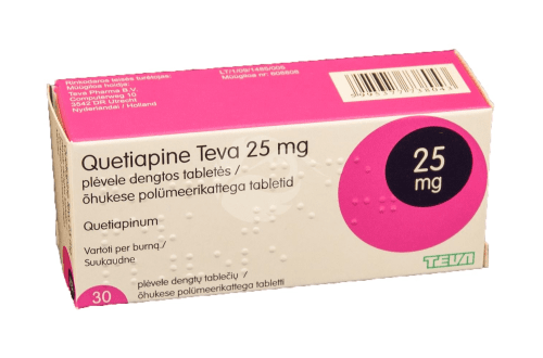 QUETIAPINE TEVA ÕHUKE POLÜMEERKATTEGA TBL 25MG N30