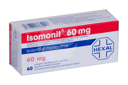 ISOMONIT 60 MG TOIMEAINET PROLONGEERITULT VABASTAV TBL 60MG N60