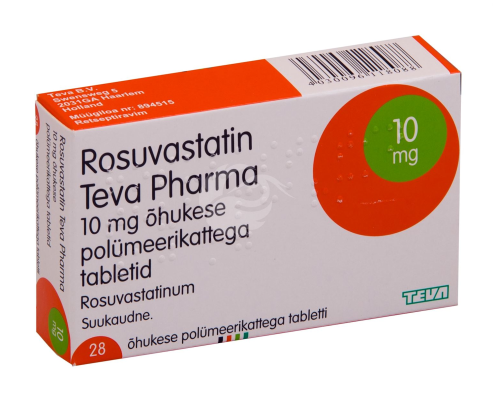 ROSUVASTATIN TEVA PHARMA ÕHUKE POLÜMEERKATTEGA TBL 10MG N28