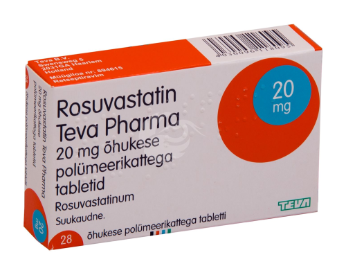 ROSUVASTATIN TEVA PHARMA ÕHUKE POLÜMEERKATTEGA TBL 20MG N28
