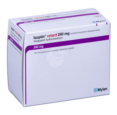 ISOPTIN RETARD TOIMEAINET PROLONGEERITULT VABASTAV TBL 240MG N100