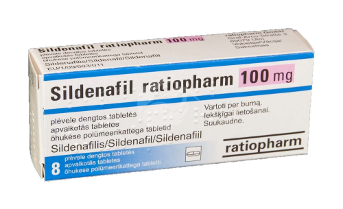 SILDENAFIL RATIOPHARM ÕHUKE POLÜMEERKATTEGA TBL 100MG N8