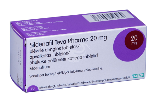 SILDENAFIL TEVA PHARMA ÕHUKE POLÜMEERKATTEGA TBL 20MG N90