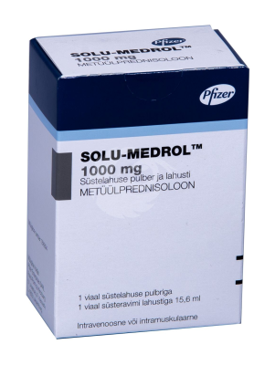 SOLU-MEDROL SÜSTELAHUSE PULBER JA LAHUSTI 1000MG N1