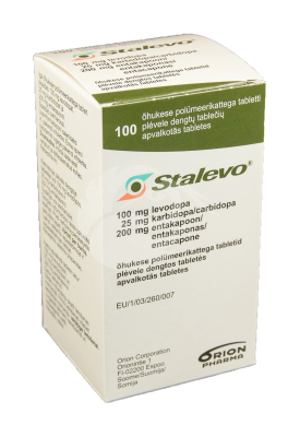 STALEVO ÕHUKE POLÜMEERKATTEGA TBL 100MG+25MG+200MG N100