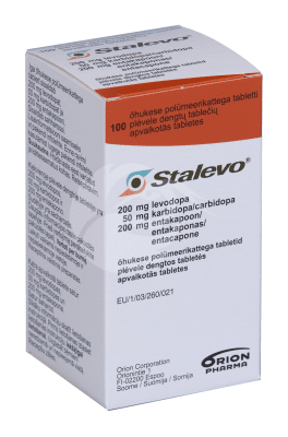 STALEVO ÕHUKE POLÜMEERKATTEGA TBL 200MG+50MG+200MG N100