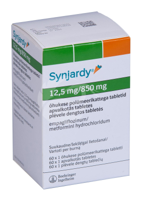SYNJARDY ÕHUKE POLÜMEERKATTEGA TBL 850MG+12.5MG N60