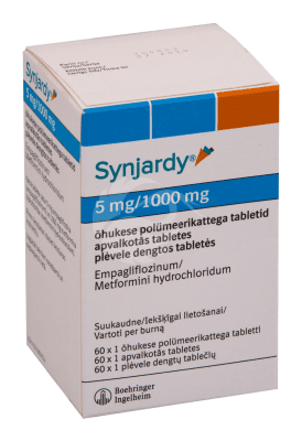 SYNJARDY ÕHUKE POLÜMEERKATTEGA TBL 1000MG+5MG N60