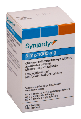 SYNJARDY ÕHUKE POLÜMEERKATTEGA TBL 1000MG+5MG N60