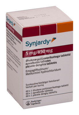 SYNJARDY ÕHUKE POLÜMEERKATTEGA TBL 850MG+5MG N60