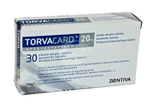 TORVACARD 20 MG ÕHUKE POLÜMEERKATTEGA TBL 20MG N30