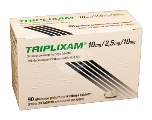 TRIPLIXAM ÕHUKE POLÜMEERKATTEGA TBL 10MG+10MG+2.5MG N90
