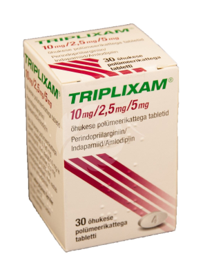 TRIPLIXAM ÕHUKE POLÜMEERKATTEGA TBL 10MG+5MG+2.5MG N30