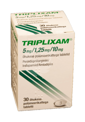 TRIPLIXAM ÕHUKE POLÜMEERKATTEGA TBL 5MG+10MG+1.25MG N30