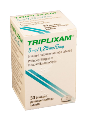 TRIPLIXAM ÕHUKE POLÜMEERKATTEGA TBL 5MG+5MG+1.25MG N30