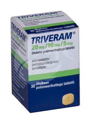 TRIVERAM 20MG/10MG/5MG ÕHUKE POLÜMEERKATTEGA TBL 20MG+5MG+10MG N30