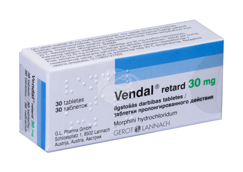 VENDAL RETARD 30 MG TOIMEAINET PROLONGEERITULT VABASTAV TBL 30MG N30