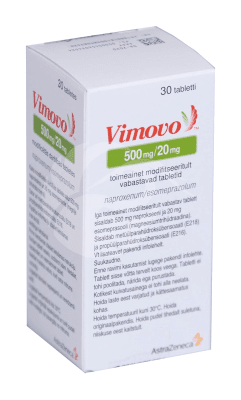 VIMOVO TOIMEAINET MODIFITSEERITULT VABASTAV TBL 500MG+20MG N30