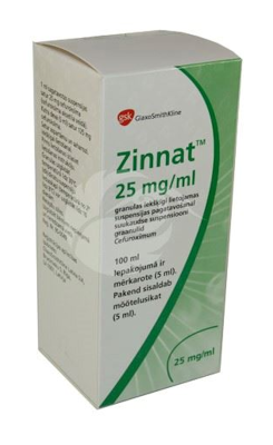 ZINNAT SUUKAUDNE SUSPENSIOON ENSOON GRAANULID 25MG 1ML 100ML N1