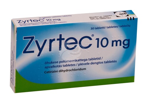 ZYRTEC ÕHUKE POLÜMEERKATTEGA TBL 10MG N30