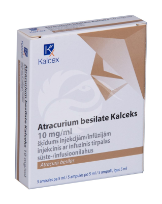ATRACURIUM BESILATE KALCEKS SÜSTE-/INFUSIOONILAHUS 10MG 1ML 5ML N5