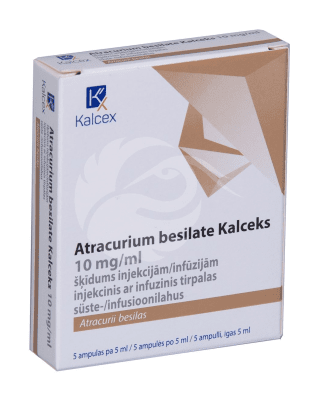 ATRACURIUM BESILATE KALCEKS SÜSTE-/INFUSIOONILAHUS 10MG 1ML 5ML N5