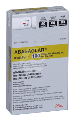 ABASAGLAR KWIKPEN SÜSTELAHUS PEN-SÜSTLIS 100ÜHIK 1ML 3ML N5