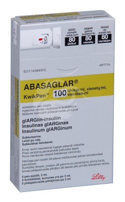 ABASAGLAR KWIKPEN SÜSTELAHUS PEN-SÜSTLIS 100ÜHIK 1ML 3ML N5
