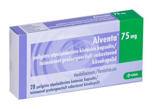 ALVENTA TOIMEAINET PROLONGEERITULT VABASTAV KÕVAKAPSEL 75MG N28