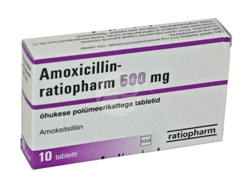 AMOXICILLIN- RATIOPHARM 500 MG ÕHUKE POLÜMEERKATTEGA TBL 500MG N10