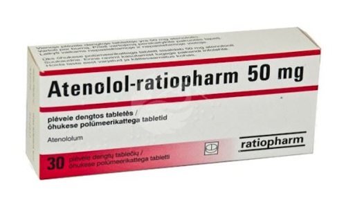 ATENOLOL-RATIOPHARM 50MG ÕHUKE POLÜMEERKATTEGA TBL 50MG N30