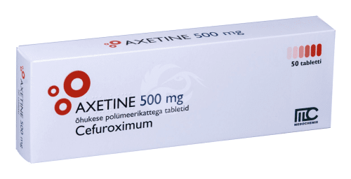 AXETINE ÕHUKE POLÜMEERKATTEGA TBL 500MG N50