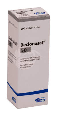 BECLONASAL NINASPREI SUSPENSIOON 50MCG 1ANNUST 200ANNUST N1