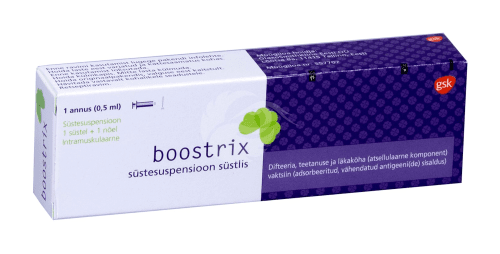 BOOSTRIX SÜSTESUSPENSOON SÜSTLIS 0.5ML N1, EELTÄIDETUD SÜSTAL