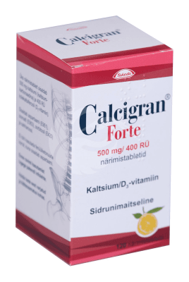 CALCIGRAN FORTE NÄRIMISTABLETT 500MG+400RÜ N120