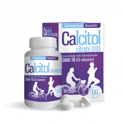 CALCITOL CITRATE NÄRIMISTBL 400MG/2000IU N60