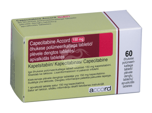 CAPECITABINE ACCORD ÕHUKE POLÜMEERKATTEGA TBL 150MG N60