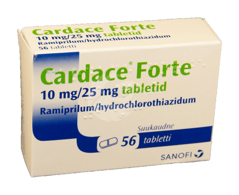 CARDACE FORTE TBL 10MG+25MG N56