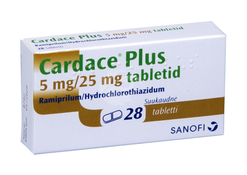 CARDACE PLUS TBL 5MG+25MG N28